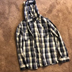 F21 Hooded Button Down